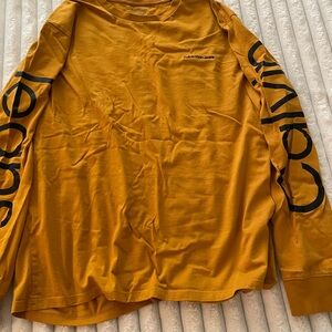 Calvin Klein Men's Mustard Long Sleeve Shirt